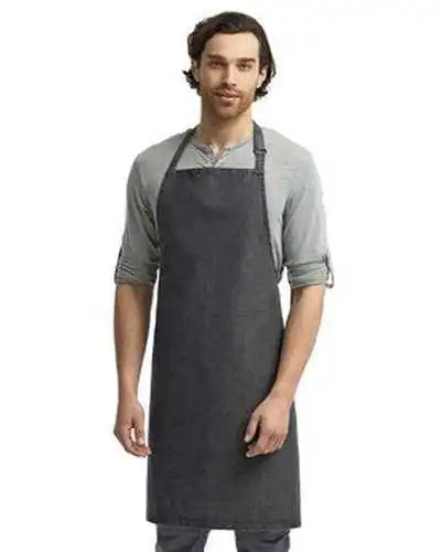 Artisan Collection by Reprime Rp150 ?Colours’ Sustainable Bib Apron - Black Denim - one Size Fits Most