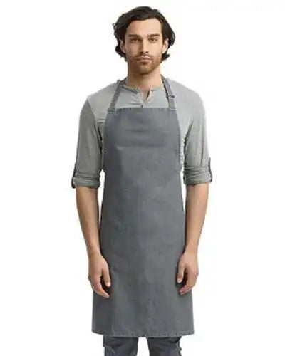 Artisan Collection by Reprime Rp150 ?Colours’ Sustainable Bib Apron - Gray Denim - Dark / one Size Fits Most
