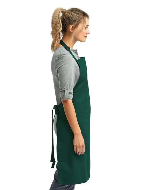 Artisan Collection by Reprime Rp150 Recycled Bib Apron - Bottle - Forest / one Size Fits Most