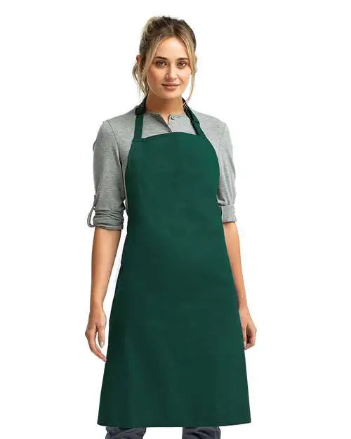 Artisan Collection by Reprime Rp150 Recycled Bib Apron - Bottle - Forest / one Size Fits Most