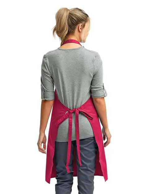 Artisan Collection by Reprime Rp150 Recycled Bib Apron - Hot Pink - one Size Fits Most