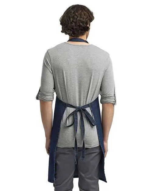 Artisan Collection by Reprime Rp150 Recycled Bib Apron - Indigo Denim - Navy / one Size Fits Most