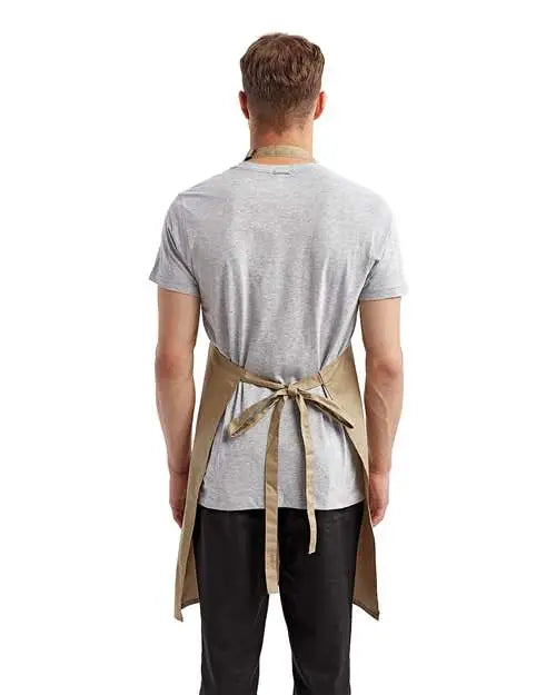 Artisan Collection by Reprime Rp150 Recycled Bib Apron - Khaki - one Size Fits Most