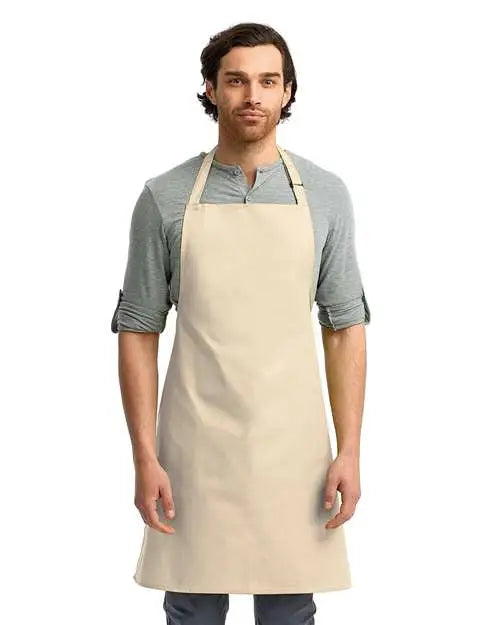 Artisan Collection by Reprime Rp150 Recycled Bib Apron - Natural - one Size Fits Most