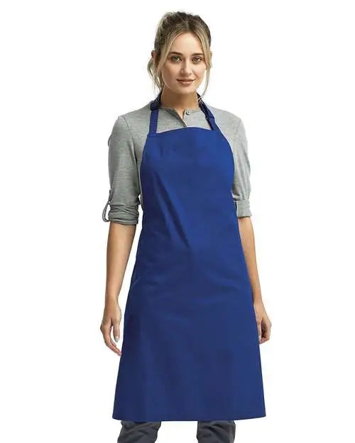 Artisan Collection by Reprime Rp150 Recycled Bib Apron - Royal - one Size Fits Most