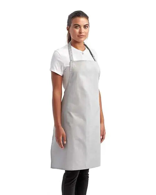 Artisan Collection by Reprime Rp150 Recycled Bib Apron - Silver - one Size Fits Most