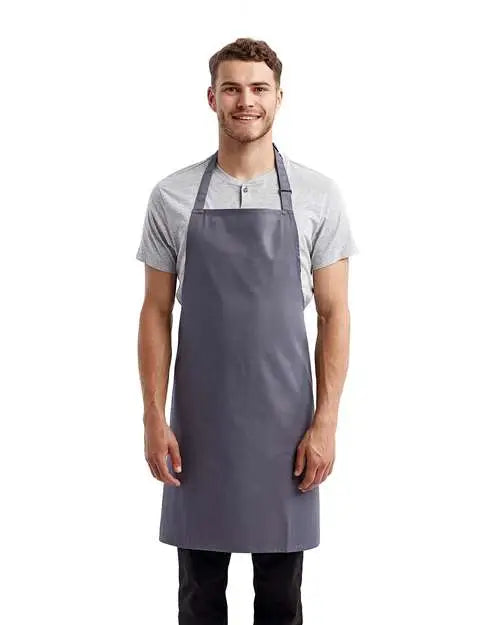 Artisan Collection by Reprime Rp150 Recycled Bib Apron - Steel - one Size Fits Most
