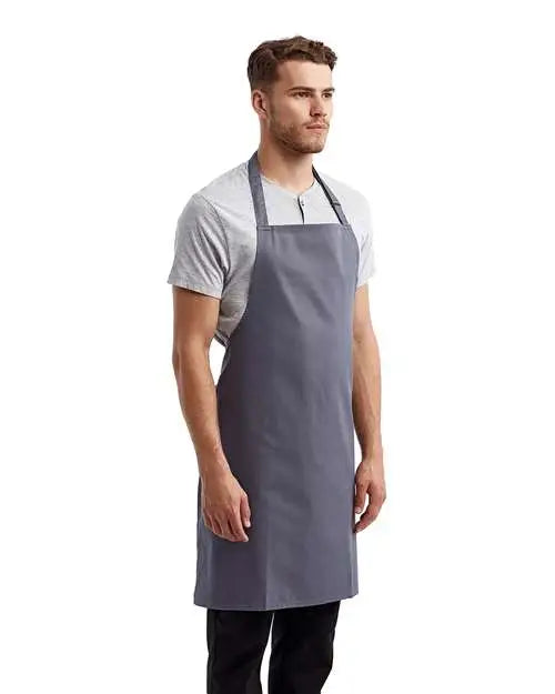 Artisan Collection by Reprime Rp150 Recycled Bib Apron - Steel - one Size Fits Most