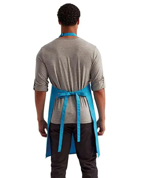 Artisan Collection by Reprime Rp150 Recycled Bib Apron - Turquoise - one Size Fits Most