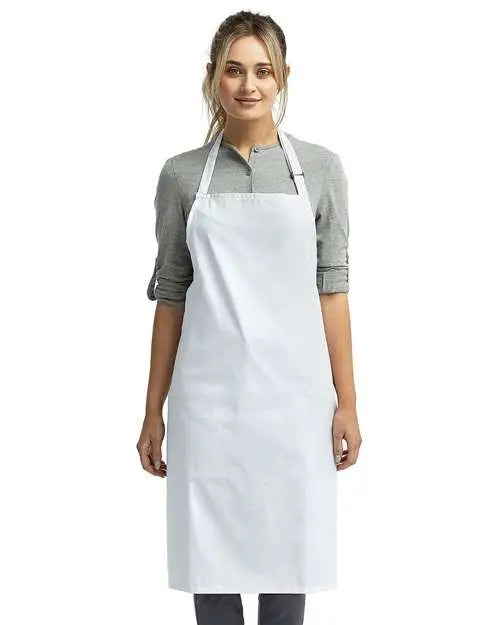 Artisan Collection by Reprime Rp150 Recycled Bib Apron - White - one Size Fits Most