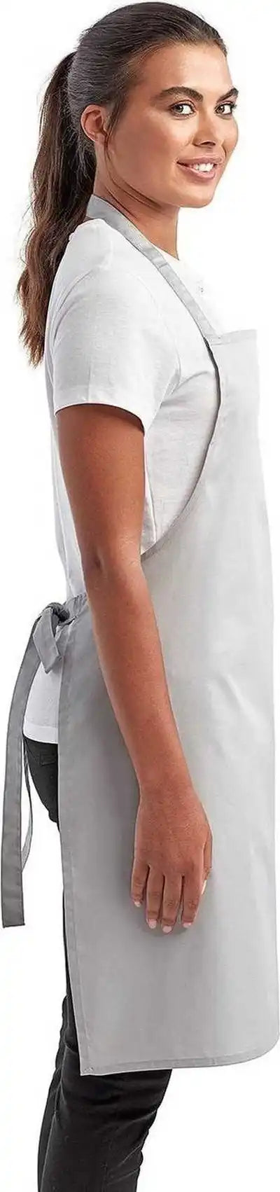 Artisan Collection by Reprime Rp150 Unisex ?Colours’ Sustainable Bib Apron Silver / one Size Fits Most
