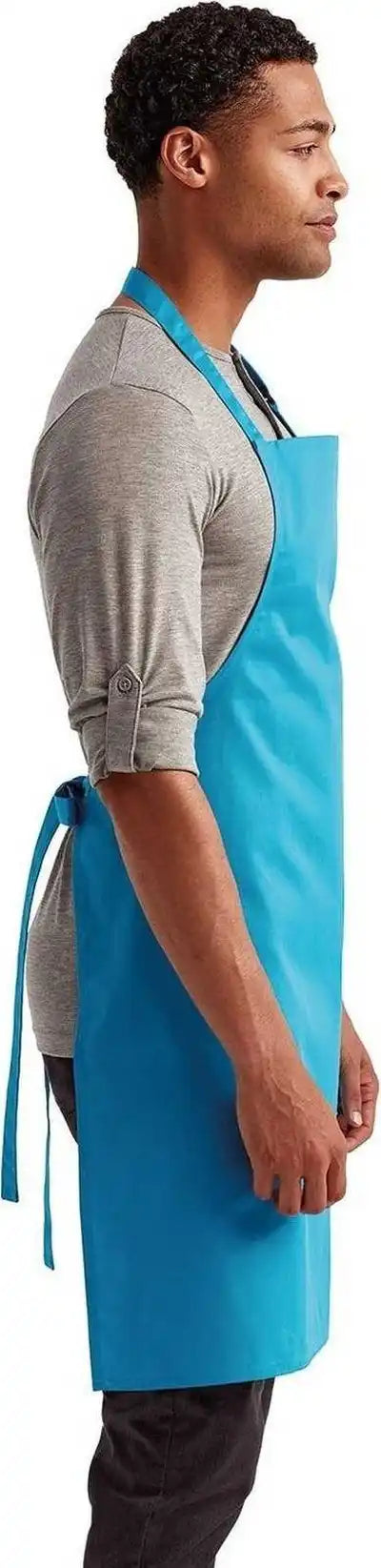 Artisan Collection by Reprime Rp150 Unisex ?Colours’ Sustainable Bib Apron - Turquoise - one Size Fits Most