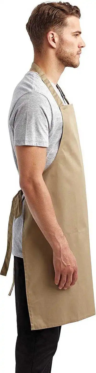 Artisan Collection by Reprime Rp150 Unisex ?Colours’ Sustainable Bib Apron - Khaki - one Size Fits Most