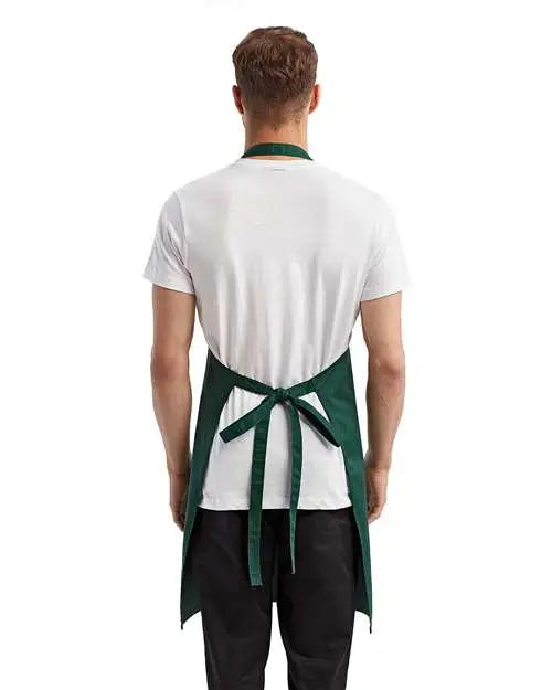 Artisan Collection by Reprime Rp154 Recycled Bib Apron with Pocket - Bottle - one Size Fits Most