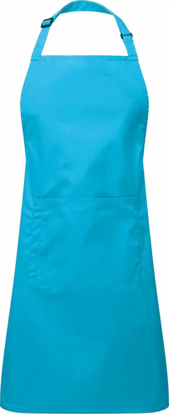 Artisan Collection by Reprime Rp154 Unisex ?Colours’ Recycled Bib Apron with Pocket - Turquoise - Os