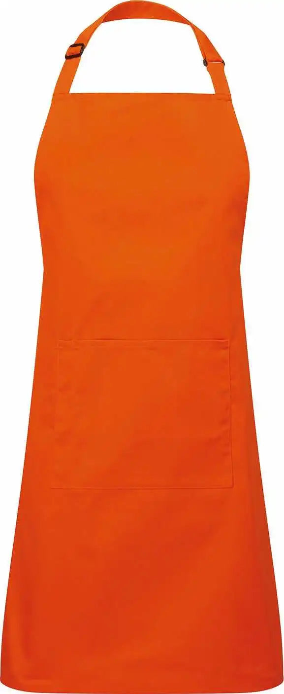 Artisan Collection by Reprime Rp154 Unisex ?Colours’ Recycled Bib Apron with Pocket - Orange - Os