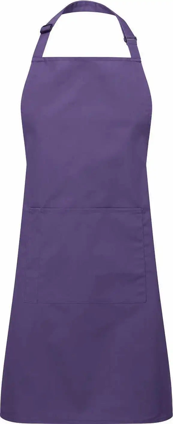 Artisan Collection by Reprime Rp154 Unisex ?Colours’ Recycled Bib Apron with Pocket Purple / Os