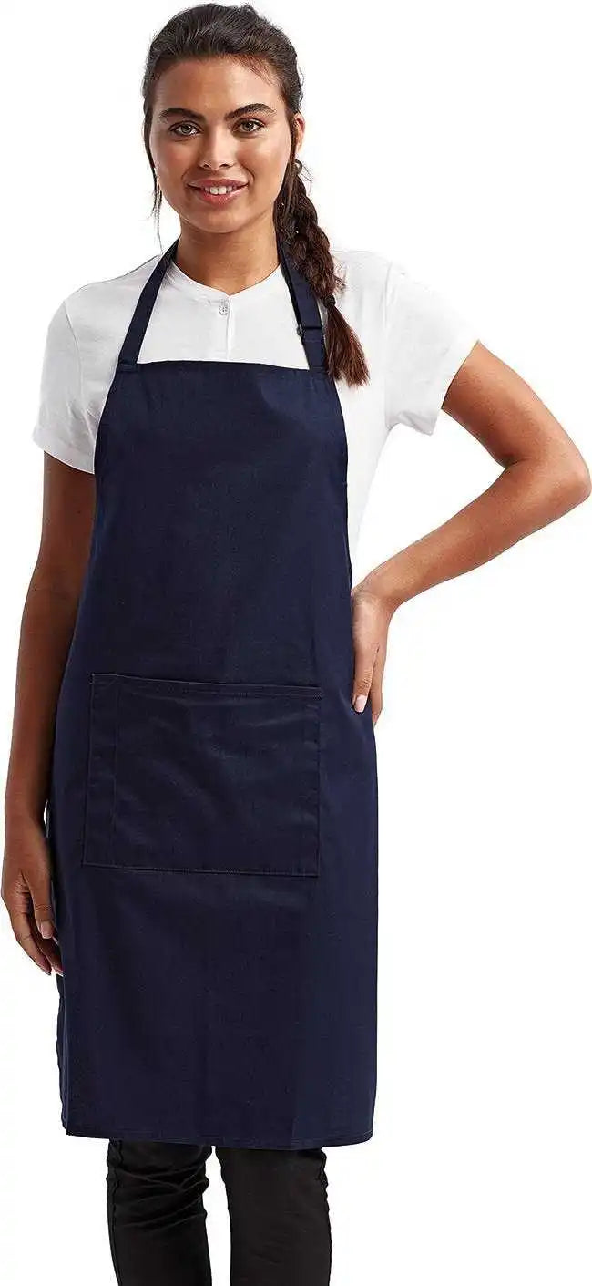 Artisan Collection by Reprime Rp154 Unisex ?Colours’ Sustainable Pocket Bib Apron - Navy - one Size Fits Most