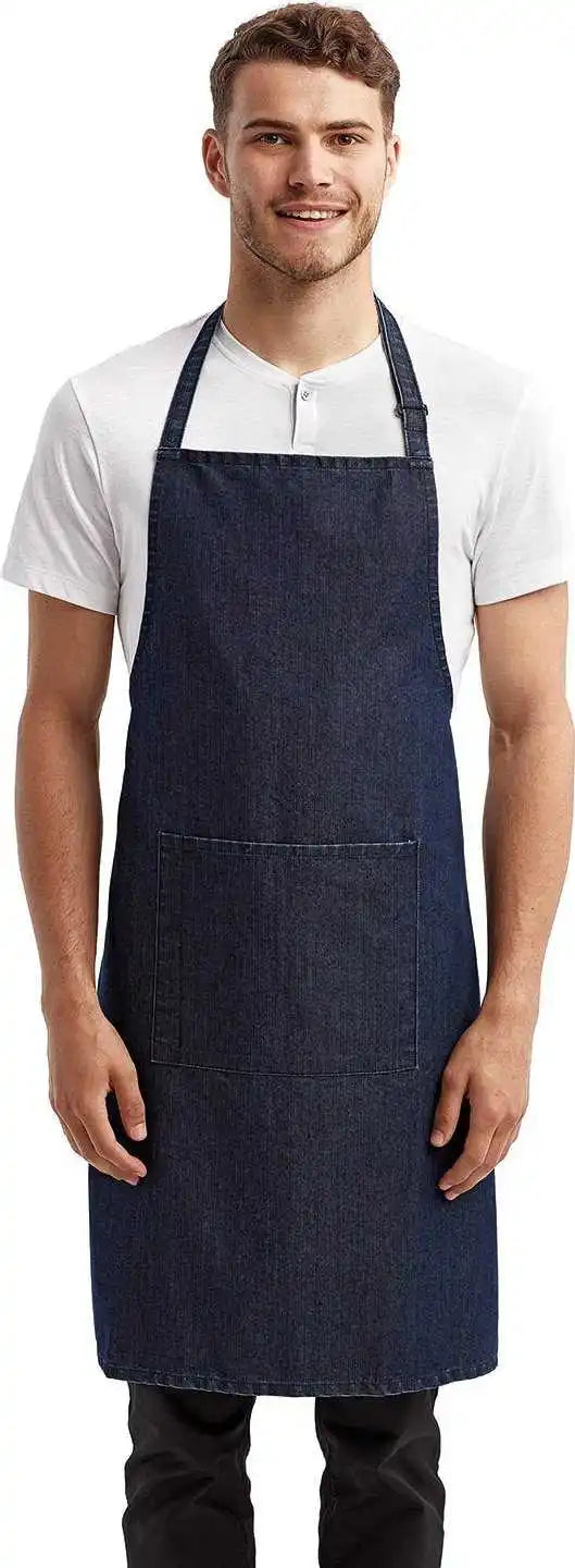 Artisan Collection by Reprime Rp154 Unisex ?Colours’ Sustainable Pocket Bib Apron Indigo Denim / one Size Fits Most