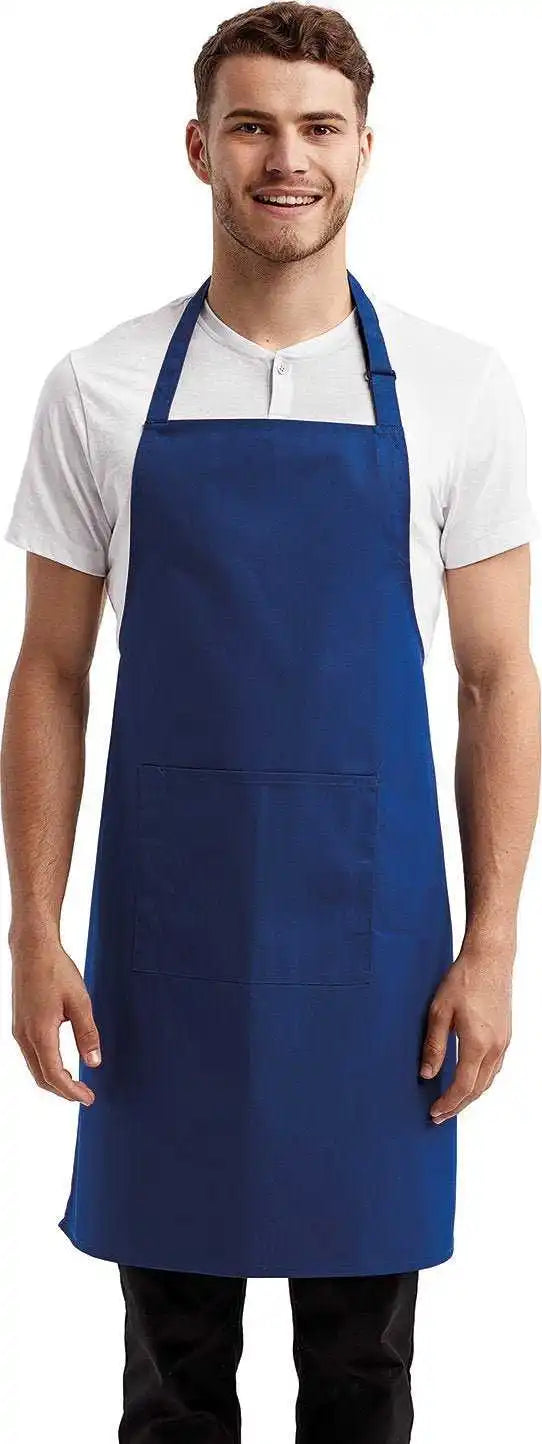 Artisan Collection by Reprime Rp154 Unisex ?Colours’ Sustainable Pocket Bib Apron - Royal - one Size Fits Most