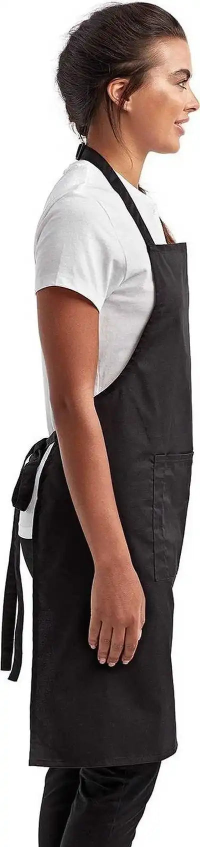 Artisan Collection by Reprime Rp154 Unisex ?Colours’ Sustainable Pocket Bib Apron - Black - one Size Fits Most