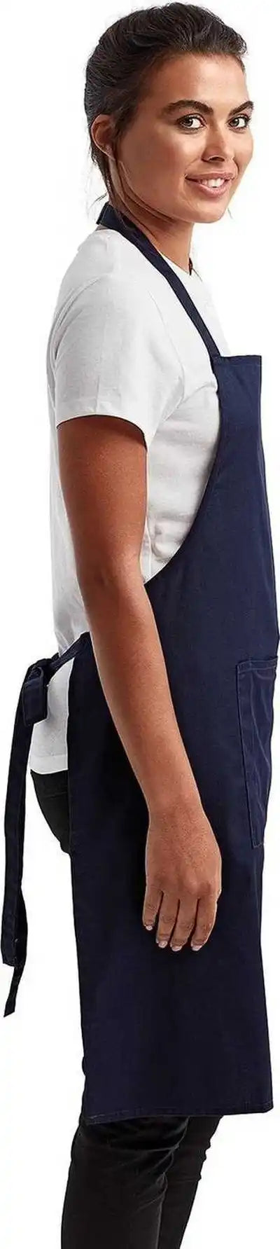Artisan Collection by Reprime Rp154 Unisex ?Colours’ Sustainable Pocket Bib Apron - Navy - one Size Fits Most