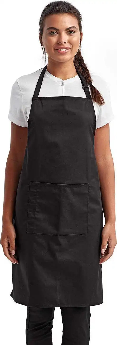 Artisan Collection by Reprime Rp154 Unisex ?Colours’ Sustainable Pocket Bib Apron - Black - one Size Fits Most