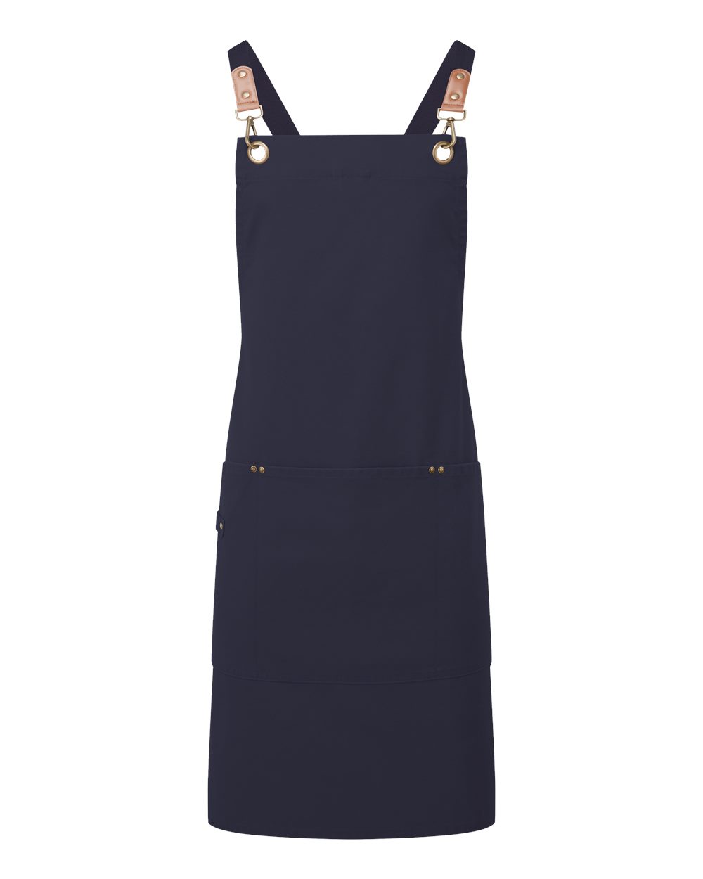 Artisan Collection by Reprime Rp182 Unisex Clip & Clasp Cross-back Bib Apron - Navy