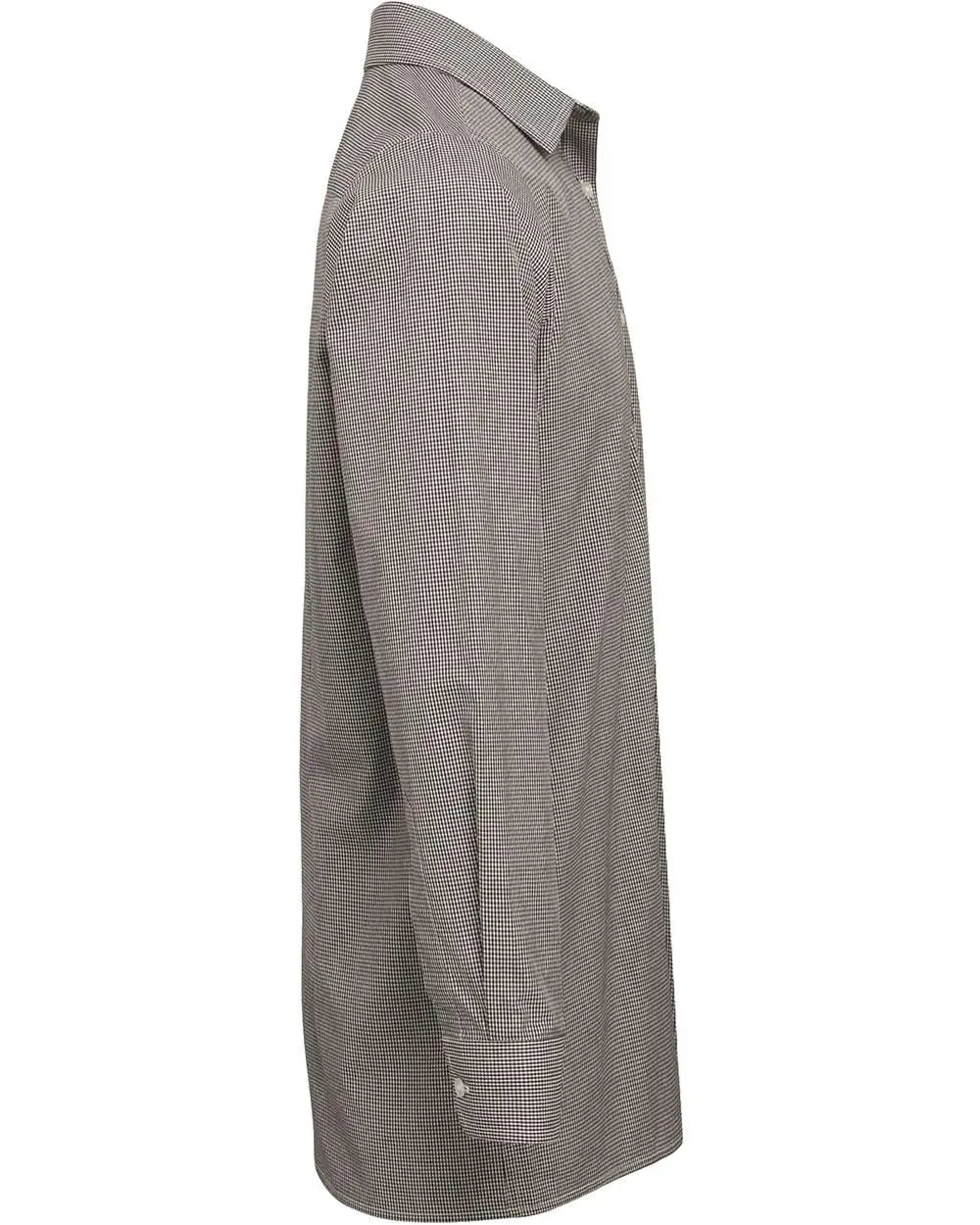 Artisan Collection by Reprime Rp220 Men’s Microcheck Gingham Cotton Shirt - Black White