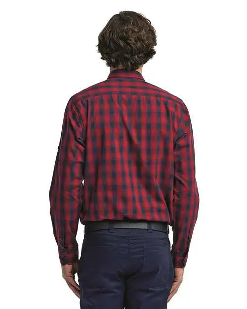Artisan Collection by Reprime Rp250 Men’s Mulligan Check Cotton Shirt - Red Navy