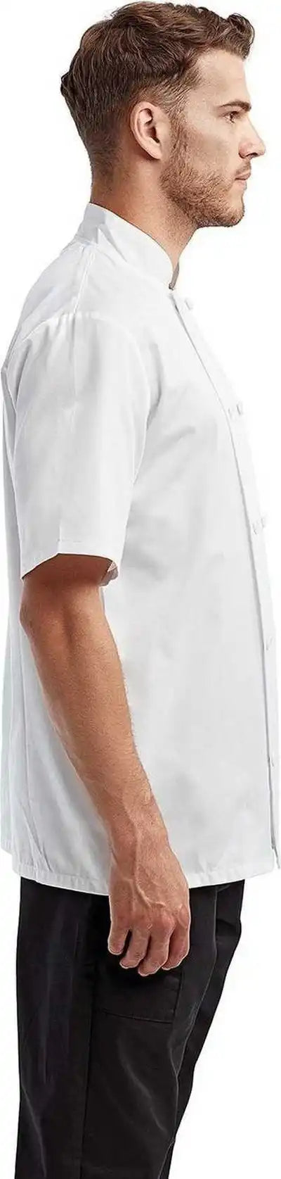 Artisan Collection by Reprime Rp656 Unisex Short-sleeve Sustainable Chef’s Jacket - White