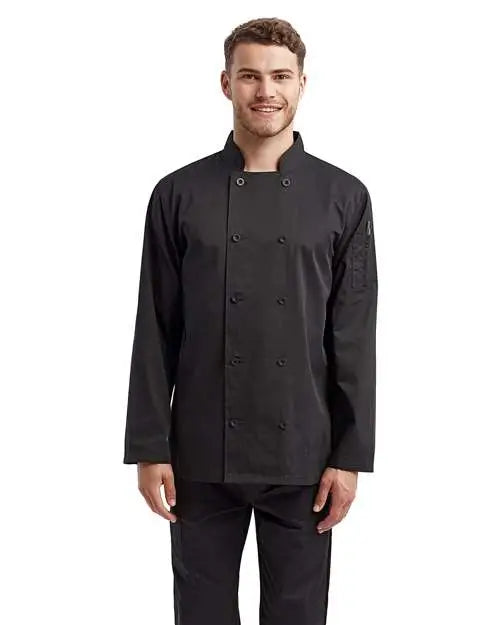 Artisan Collection by Reprime Rp657 Recycled Chef Coat - Black