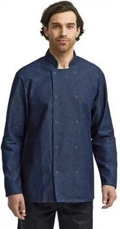 Artisan Collection by Reprime Rp660 Unisex Denim Chef’s Coat - Blue