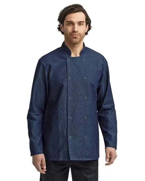 Artisan Collection by Reprime Rp660 Unisex Denim Chef’s Jacket - Blue