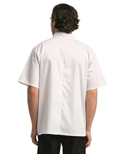 Artisan Collection by Reprime Rp664 Ten Studded Front Chef Short Sleeve Coat - White