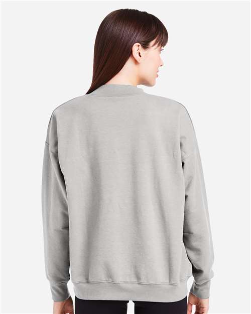 Ash Grey Women&#39;s Vintage Oversized Crew Pullover - PDP6789