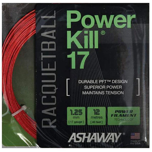 Ashaway Powerkill 17 Racquetball - Red