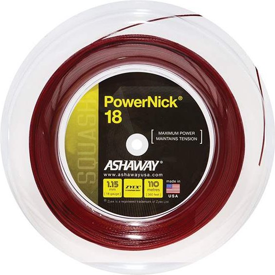 Ashaway Powernick 18g Squash Reel 360’ (red) - Os