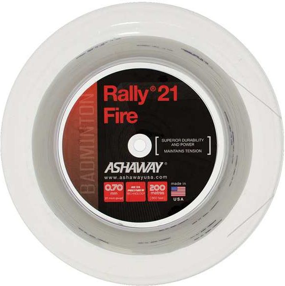 Ashaway Rally 21 Fire Badminton Reel 656’ (white) - Os