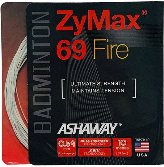 Ashaway Zymax 69 Fire Badminton (white) - Wht / Os