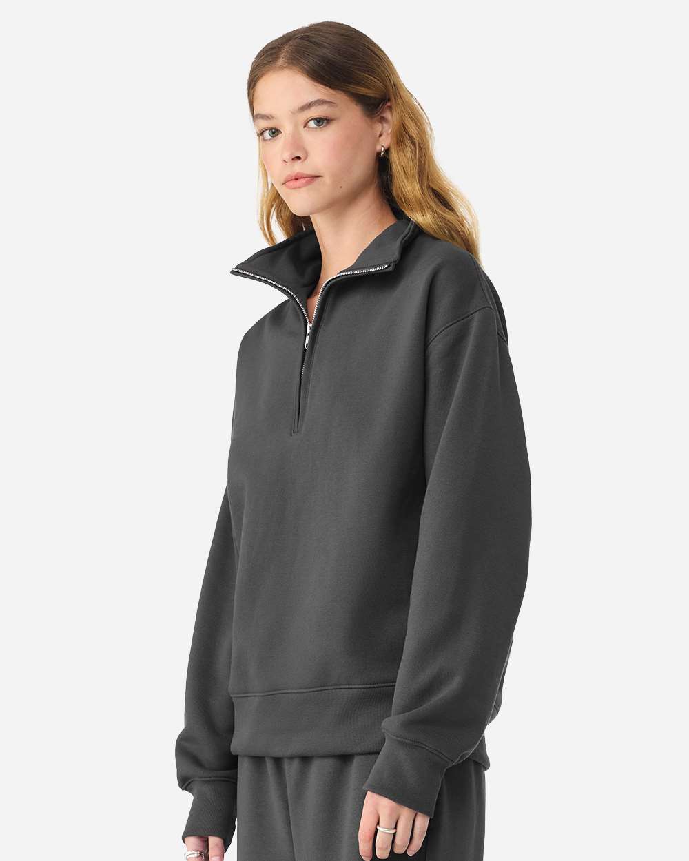 Asphalt Unisex 10 oz Quarter-Zip Pullover Sweatshirt - 4740 plain