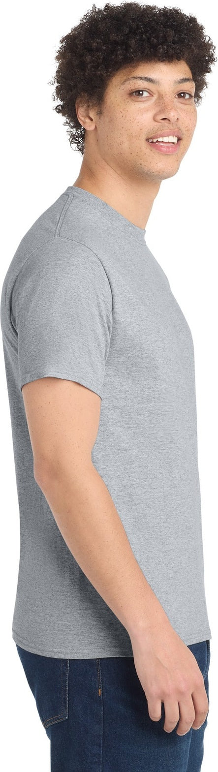 Ath Heather Port & Co Core Cotton Tee. PC54