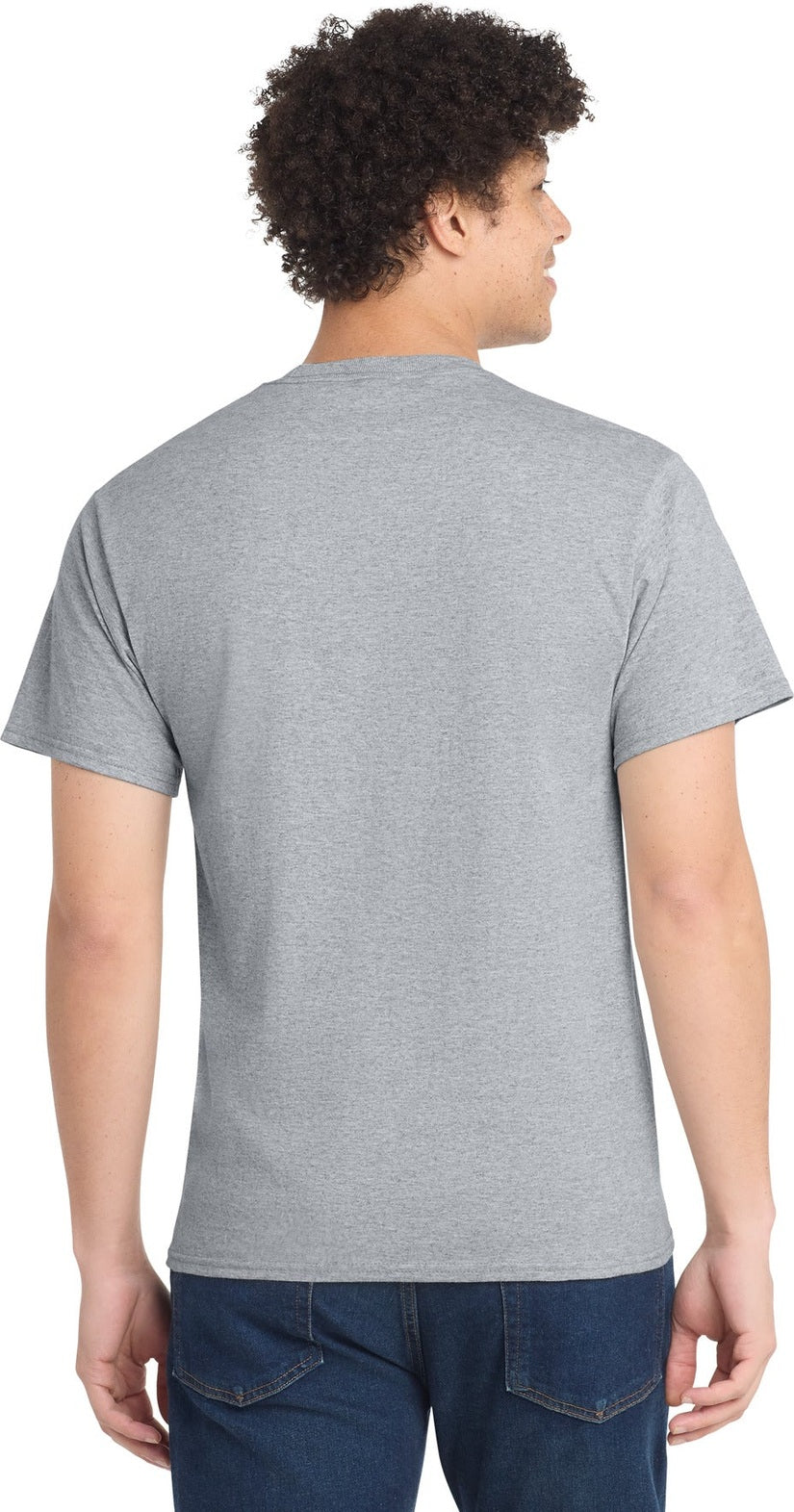 Ath Heather Port & Co Core Cotton Tee. PC54