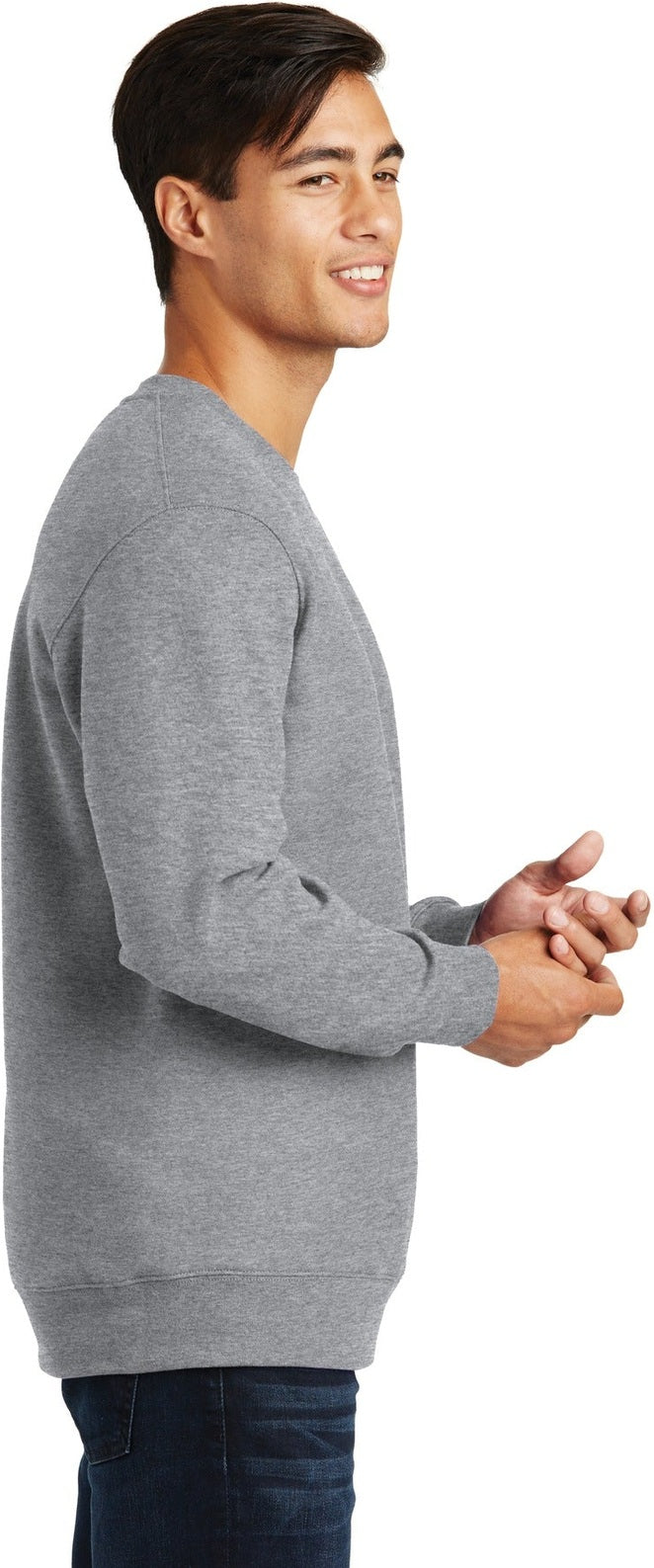 Athl Heather Port & Co Fan Favorite Fleece Crewneck Sweatshirt. PC850