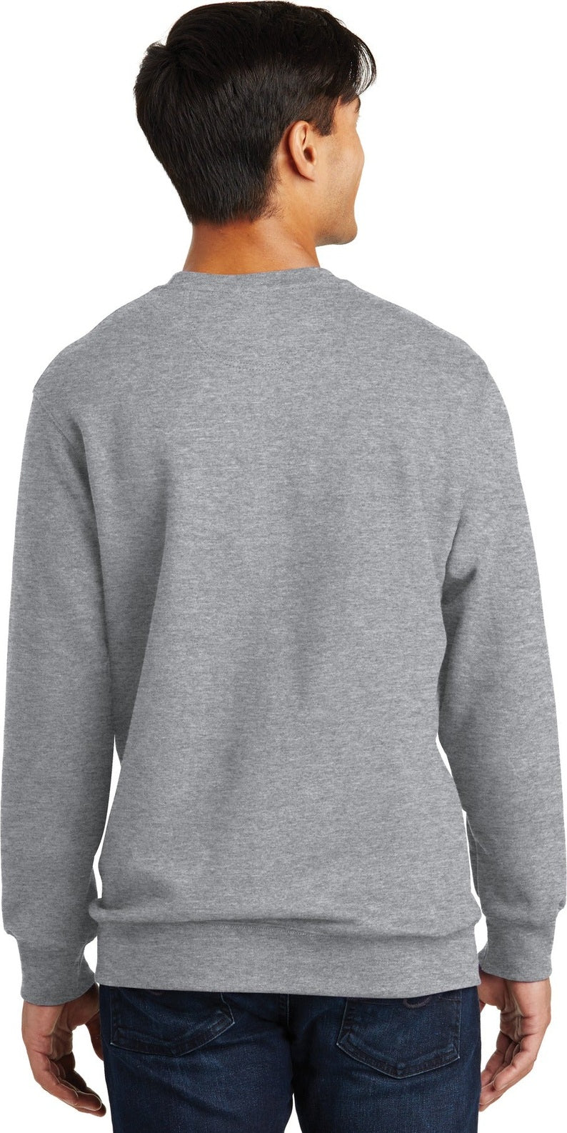 Athl Heather Port & Co Fan Favorite Fleece Crewneck Sweatshirt. PC850