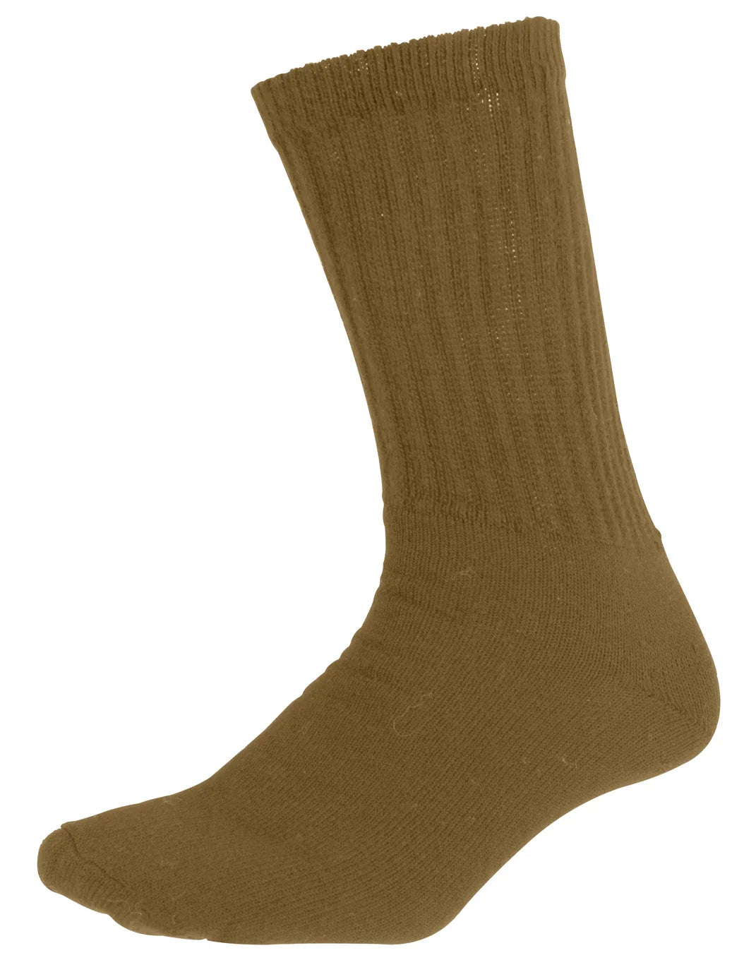 Athletic Crew Socks - Coyote Brown / 10 - 13