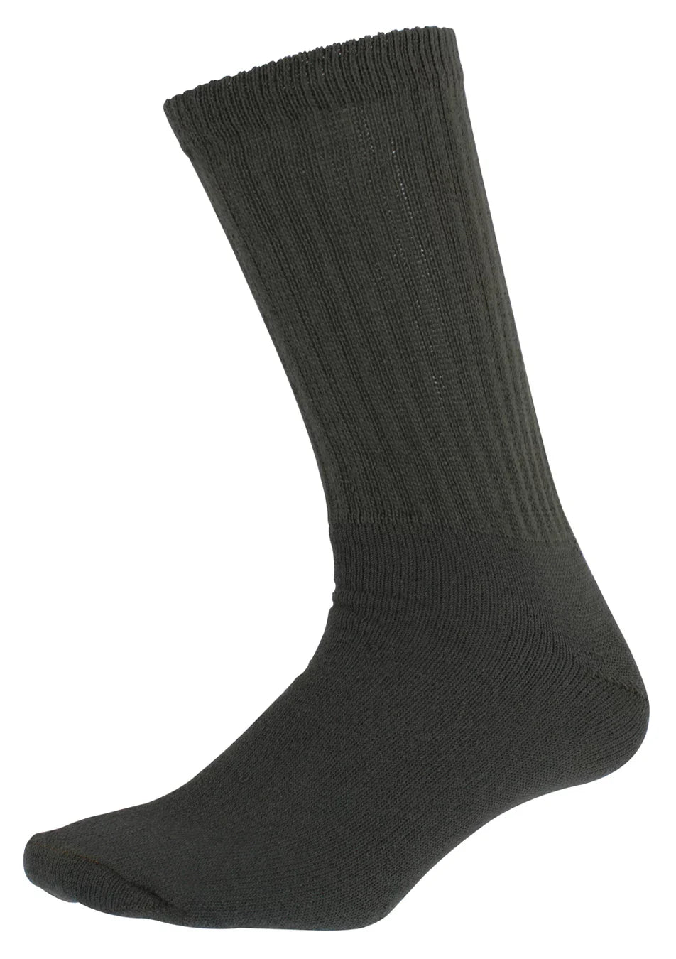 Athletic Crew Socks - Olive Drab / 10 - 13
