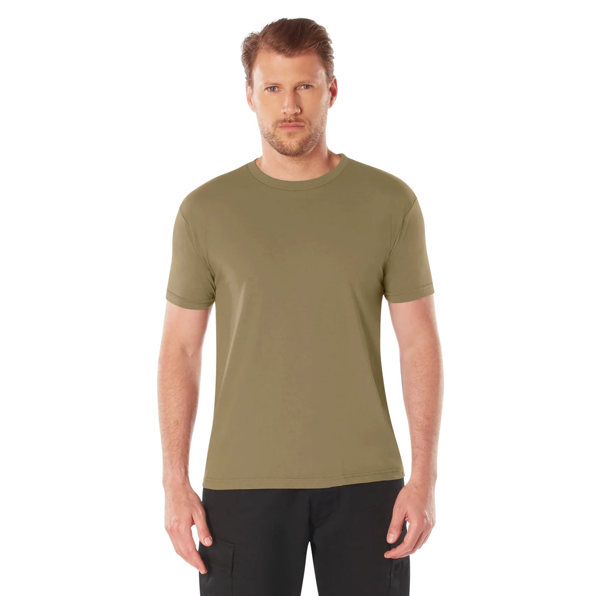 Athletic Fit Solid Color T-shirt - Brown / s