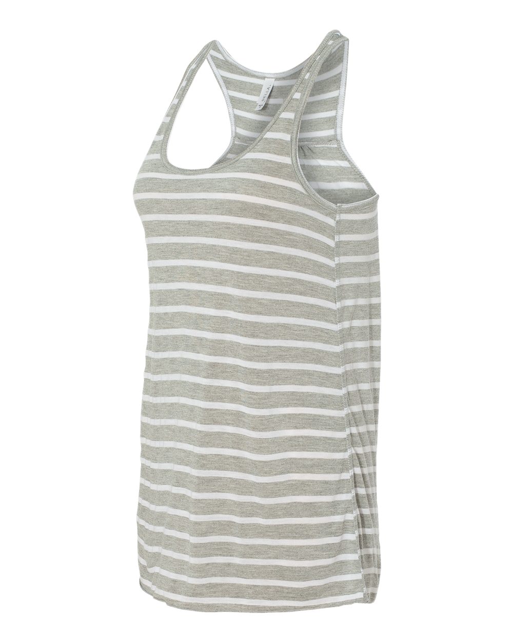 Athletic Heather/ White Women's Flowy Racerback Tank - 8800