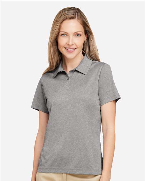 Athletic Heather Women&#39;s Zone Sonic Heather Performance Polo - TT51HW